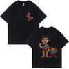 Rapper Bad Bunny Debi Tirar Mas Fotos DTMF Gewaschene T-Shirts Cartoon Frosch Klassisches Hip Hop T-Shirt Unisex Damen Baumwolle Übergröße T-Shirts