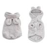 Dog Sweaters Winter Fleece Bear Ears Hoodie No Sleeve Elastic Comfortable Buckle Closure Design for Autumn Winter Wear Grey Size