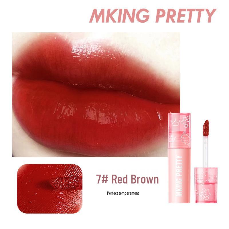 Pink Velvet Matte Lip Tint - Non-Stick, Natural Look, Whitening Lip Glaze for Students