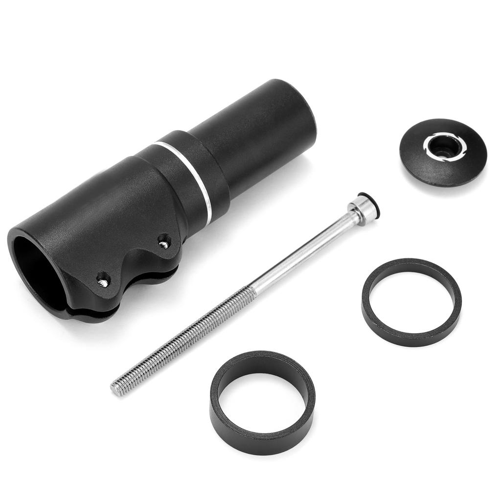 Bike Fork Stem Extension Handlebar Adapter, 28.6mm Aluminum Alloy with 50x10mm Joint for 3.1 Inch Height Increase