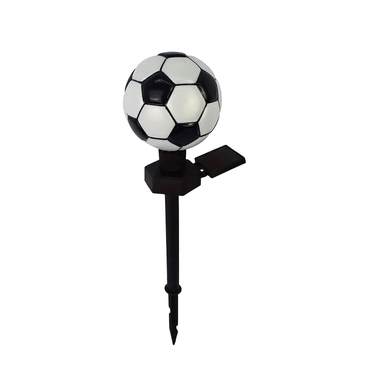 

Solar Powered Football Shaped Lawn Stake Light LED Outdoor Garden Landscape Decorative Lighting for Yard Pathway Patio One Size чёрный