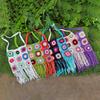 Crocheted Shoulder Tassel Bohemian Ethnic Style Tote for Beach Travel