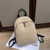 Simple Backpack Casual Commuter Backpack Large Capacity Unisex Solid Color Short Trip Outdoor Backpack School Bag
