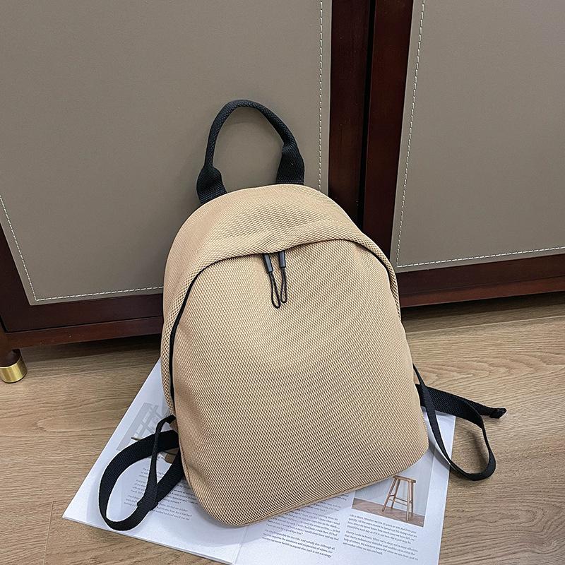 Simple Backpack Casual Commuter Backpack Large Capacity Unisex Solid Color Short Trip Outdoor Backpack School Bag