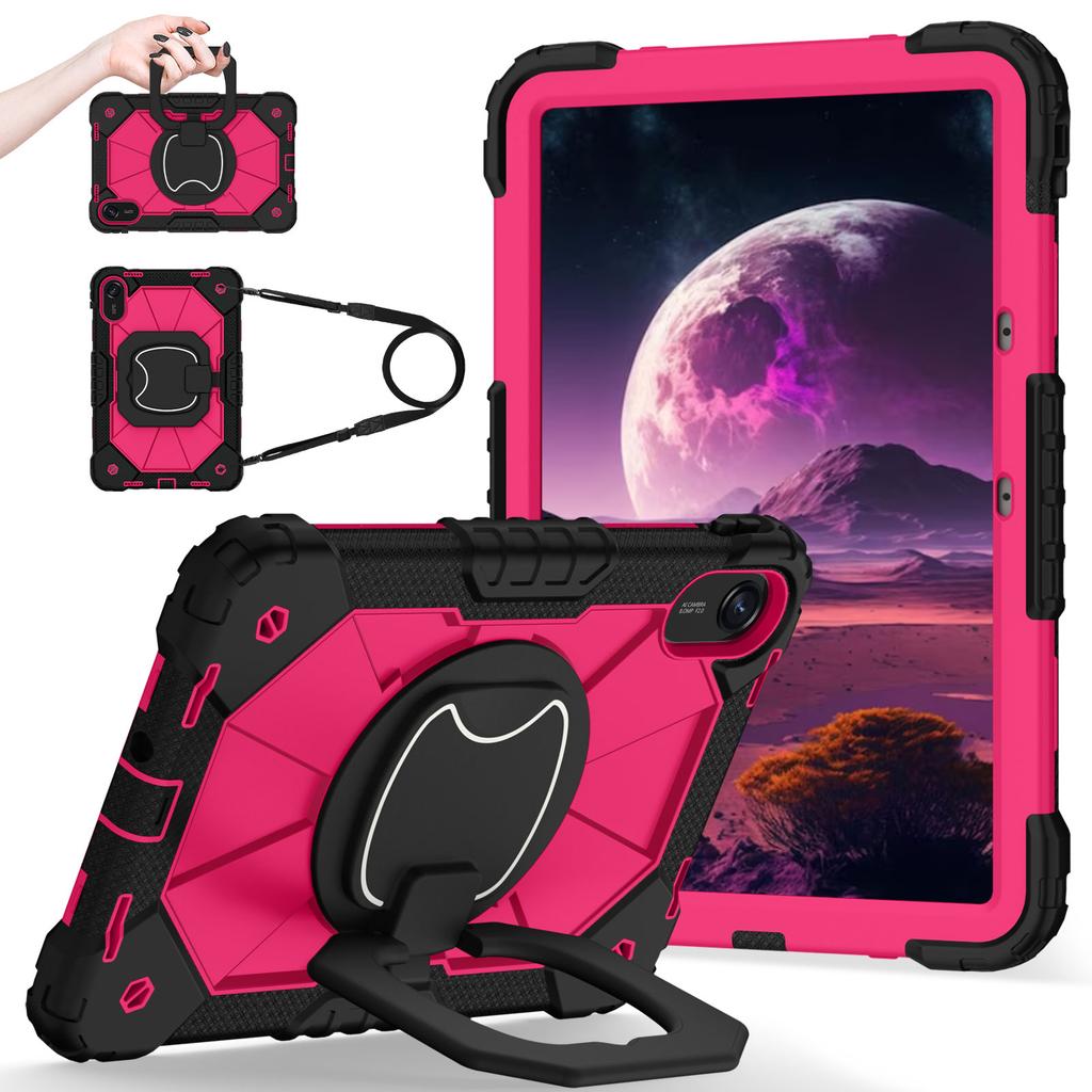 Hybrid Stand Case for Xiaomi Redmi Pad 2 2025 11.0 Inch 25040RP0AG 25040RP0AI 360 Rotating Handle Grip Cover with Shoulder Strap