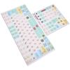 2Pcs Mechanical Keyboard Sticker Frosted Surfaces Cute Cartoon Clear Pattern PVC Keyboard Sticker