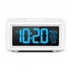 FM Radio Digital Alarm Clock with 7 Light Color Changing Date Week Snooze Table Clock 5 Levels Brightness 12/24H DST LED Clock
