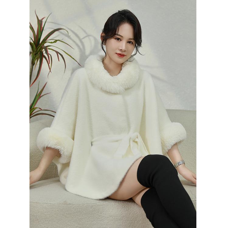 

Большой меховой воротник, высококачественный пояс, шаль, накидка, темперамент, воротник-стойка, короткое пальто для женщин 65