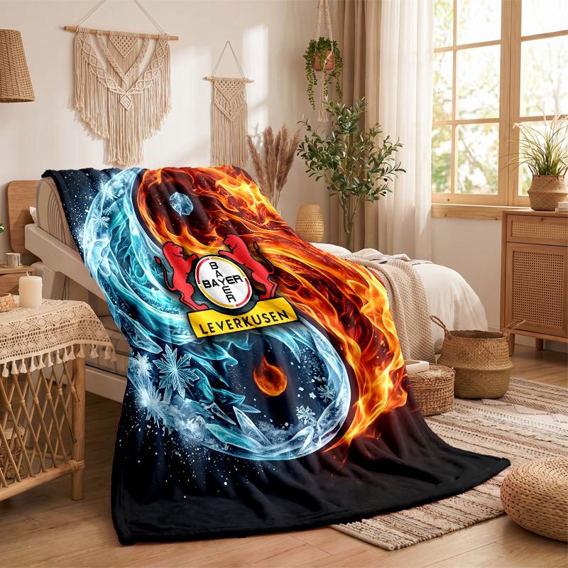 Bayer Leverkusen Fußball Druck Flanelldecke Weich Warm Sofa Bett Überwurfdecke Für Zuhause Büro Schlafzimmer