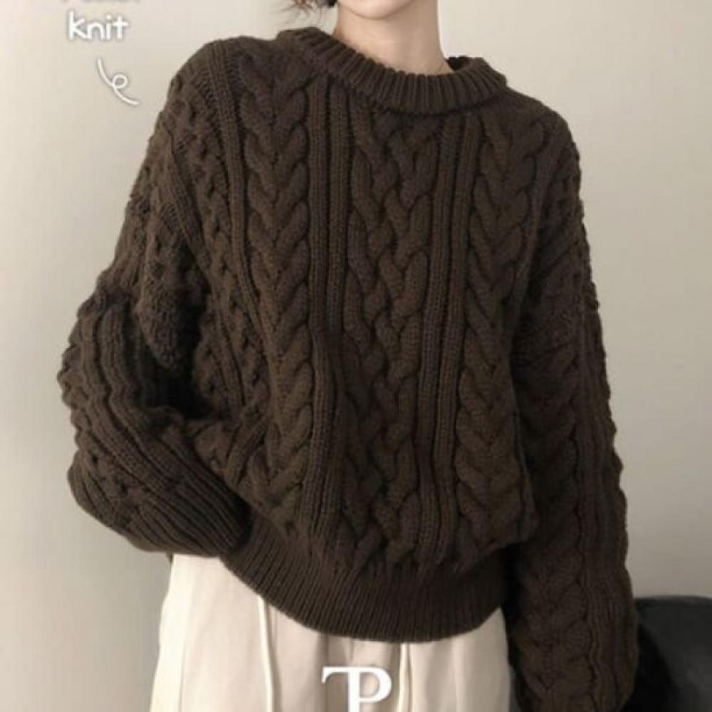 The Pink Women S pluSh looSe Fit Cable Knit