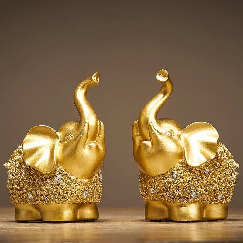 Elephant ornaments, living room wine cabinet, TV cabinet, creative home decor, entrance soft decorations, gifts, office