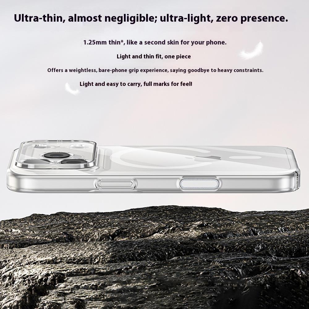 BENKS För iPhone 17 Pro Max Magnetiskt Fodral Ultratunt Genomskinligt PC-fodral som känns som en bar telefon Kompatibelt med MagSafe