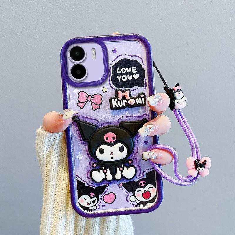 

Противоударный чехол KEYSION для Redmi A2 A1 с ремешком, силиконовый милый 3D-чехол для телефона с мультяшной куклой для Xiaomi Redmi A1 A2 for Redmi A2