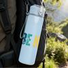 1PC Be Kind Multicolor Retro Letter Print 750ml Color Plastic Sports Water Bottle Leakproof Flip Straw Lid Suitable for Sports Office Home Use