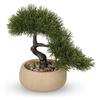 Villa Como Fake Green Interior Artificial Foliage Pine Bonsai Mini 24CM Tabletop Potted Non-Wilting Indoor Fathers Day