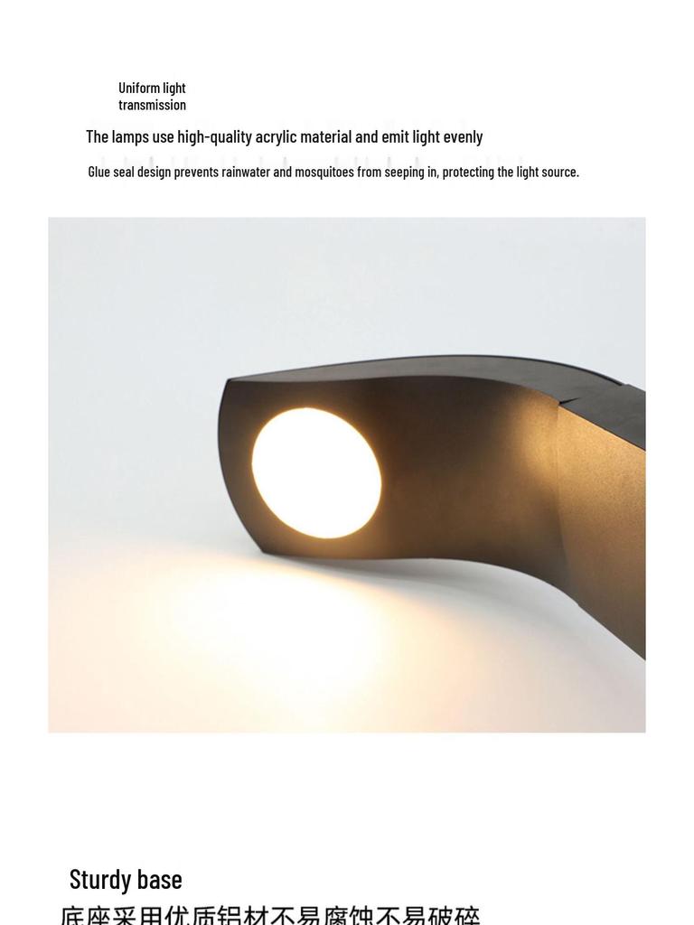 Outdoor Waterproof Solar Aluminum Lawn Lights for Gardens, Parks, and Courtyards