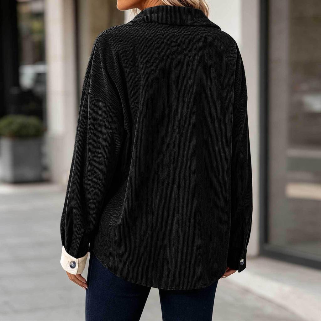 Women's Fashion Long Sleeve Loose Fit Jacket