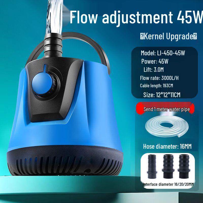 Pompă submersibilă de acvariu cu zgomot redus, cu aspirație inferioară și filtru