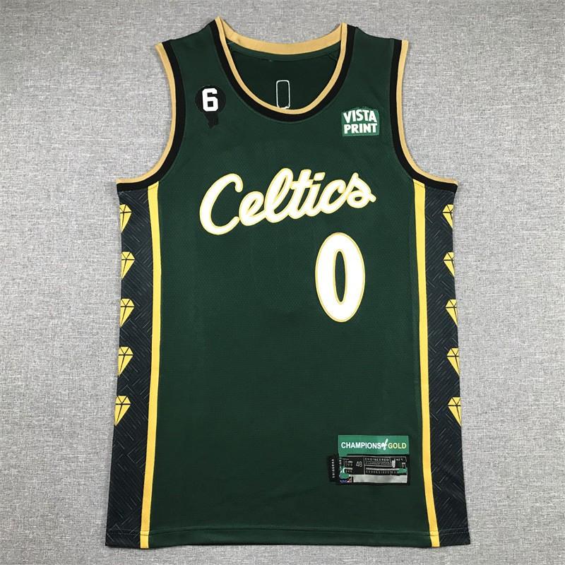 Boston Celtics Basketball Jersey Tatum 0 Brown 33 Retro Embroidered Graffiti Sport Top Men Women Unisex Team Shirt