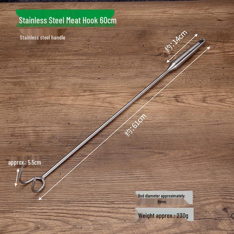 Stainless Steel Braised Meat Hook with Knife Handle - High Temperature Resistant for Kitchen Use