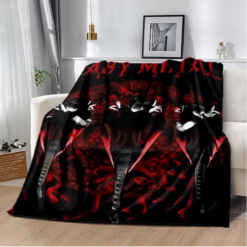 Japanese idol group babymetal combination Throws Blanket Sofa Hiking Picnic Bed Fashion Super Soft Flannel Blanket birthday gift