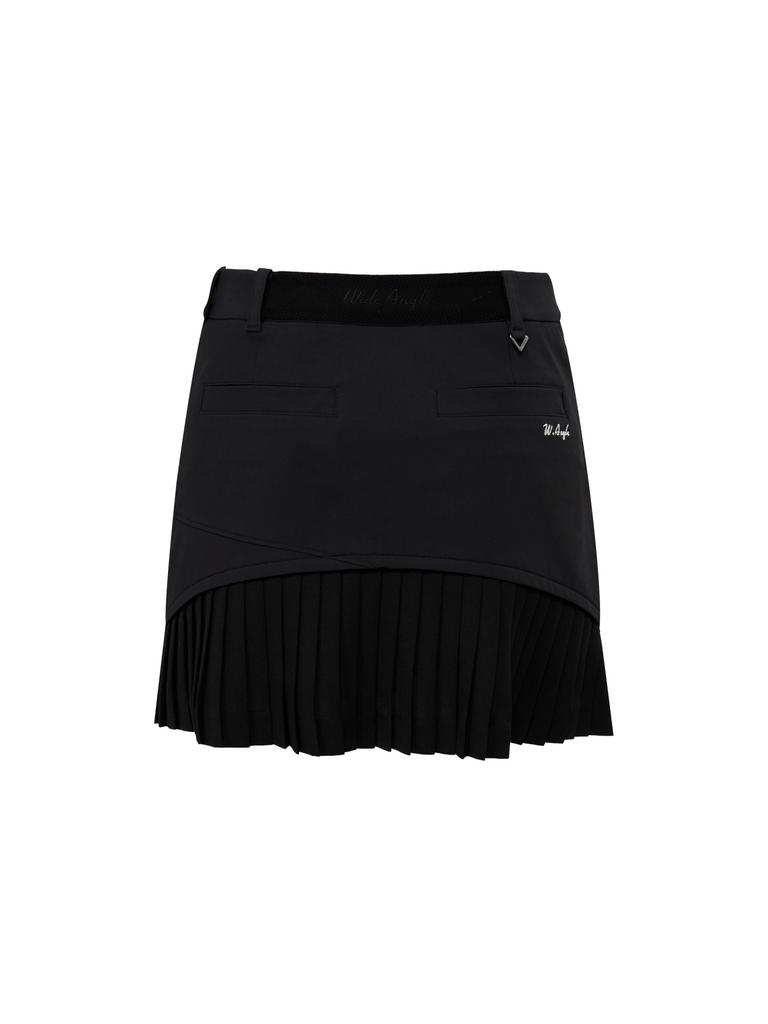 WIDEANGLE To W.Ice Ice Touch Hem Pleats L_Ice Black