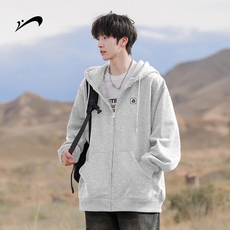 Guirenniao Men's Hooded Zipper Sweatshirt Jacket