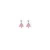 Pink Christmas Tree Five-pointed Star Earrings for Women's High-end Sense of Unique Niche Earrings for Women's New Popular Christmas Ear Ornaments