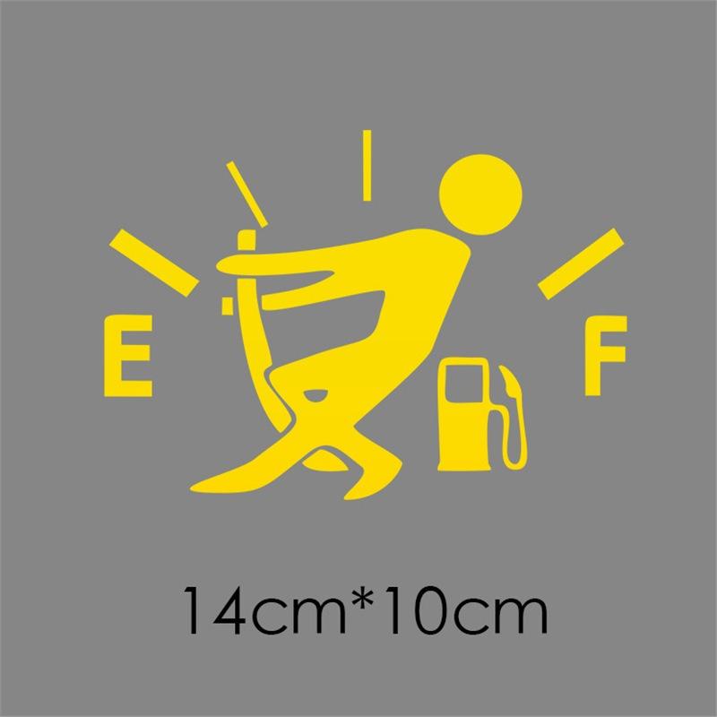 Funny Car Stickers Men Pull Fuel Tank Pointer Reflective Car Stickers Window Warning Sign Decal Car Styling Car Accessories