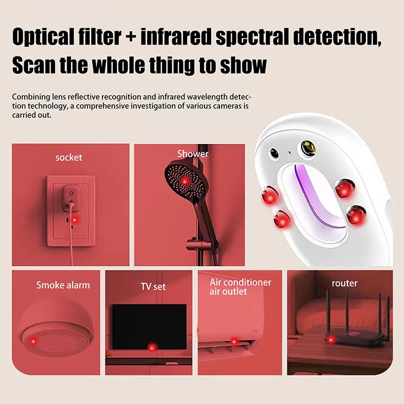 Multifunctional Infrared Detector Travel Mini Portable Anti-Peeping Anti-Monitoring Camera Scanner Detects Hidden Cameras