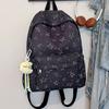 Schoolbag Korean Version Ins College Style Print Backpack Female Versatile Sweet Backpack Large Capacity Campus Student Lightweight Schoolbag