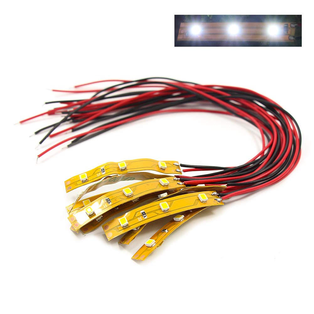 

White LED Flexible Strip Light for Diorama 50mm Tape Decoration, LEDs, 10-Pack, Wired, 12V, DD03W-10JP білий