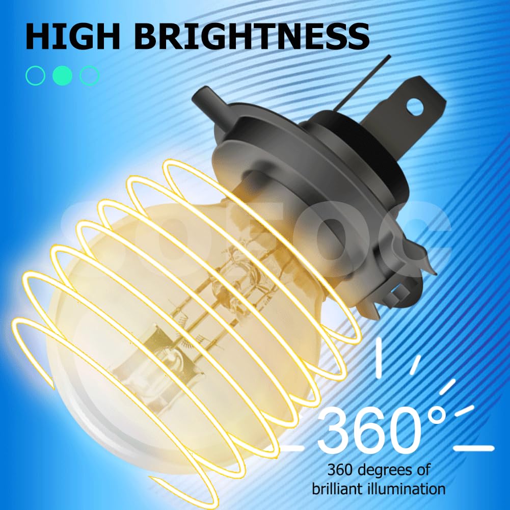 SOFOC H4 P43T 6V 45/40W Halogen Motorcycle Car Headlight Bulb