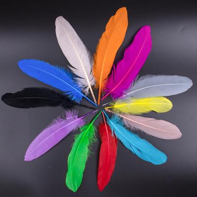 50/200/500 Stück Harte Stange Natürliche Gänsefedern Bastel Federn Weiße Federn Schmuckherstellung DIY Party Hochzeitsdekoration 15-20CM