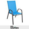 Metal garden chairs for terrace balcony garden armchair blue 4 pcs