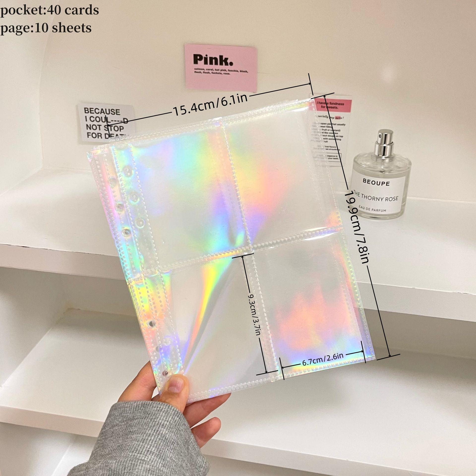 

10 шт./упак. A5 Папка Po Card Внутренние страницы Kpop Idol Card Po Альбом Многоразовые чехлы Держатель для 40/80 карточек Книга для коллекционирования