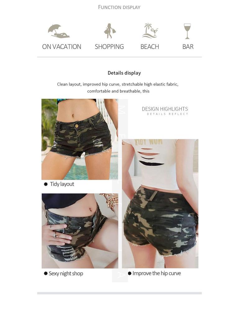New Sexy Summer Women's High-Waisted Ripped Denim Shorts - European American Hot Pants