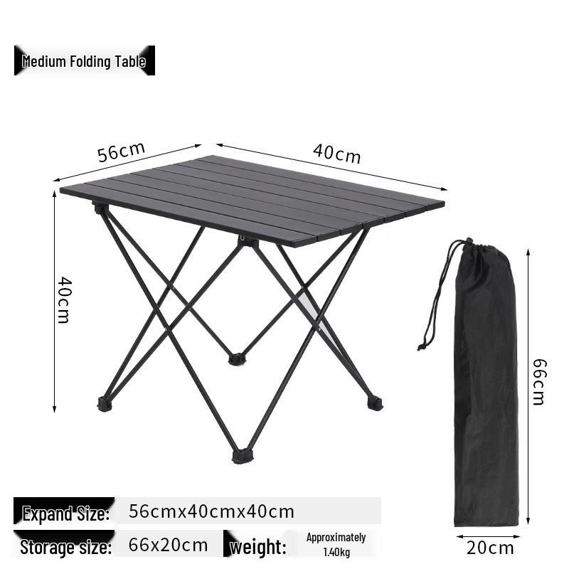 Lightweight Aluminum Alloy Portable Folding BBQ Picnic Table