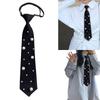 Stylish Pre Tied Necktie with Pearls Embellished For Women Polyester Fabric No Tie Knotting Needed Formal Or Casual Wear
