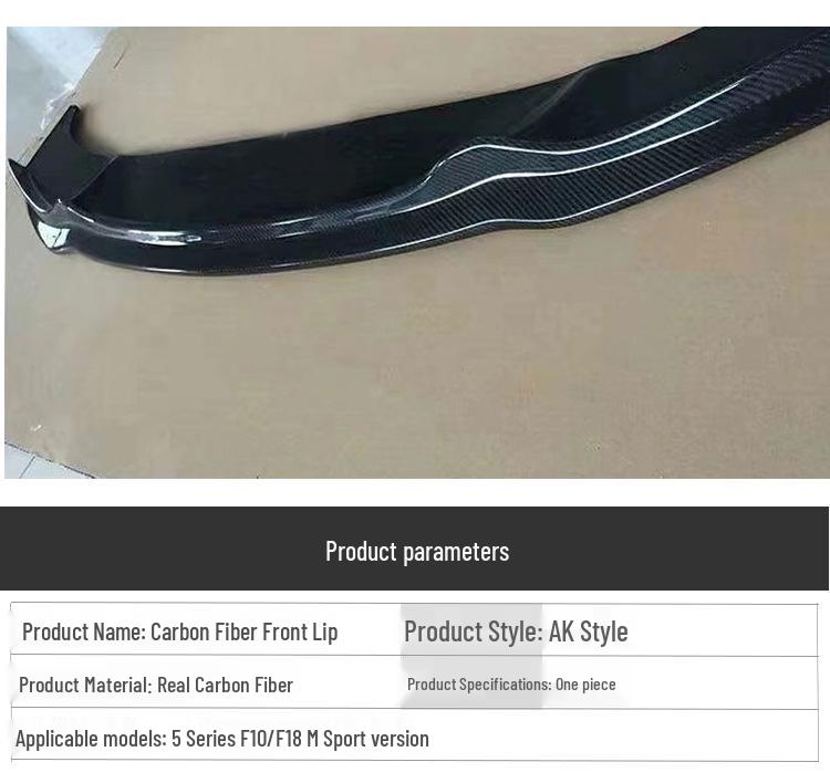 BMW 5 Series F10/F18 MT Sport Carbon Fiber Front Lip 525/530/535