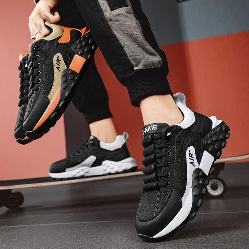 Frühlingsschuhe mit heißer Sohle für Herren, modisch, vielseitig, mit Schnürung, Plateau-Sneakers, vulkanisierter Herrenschuh, hochwertiger Laufschuh mit Luftkissen