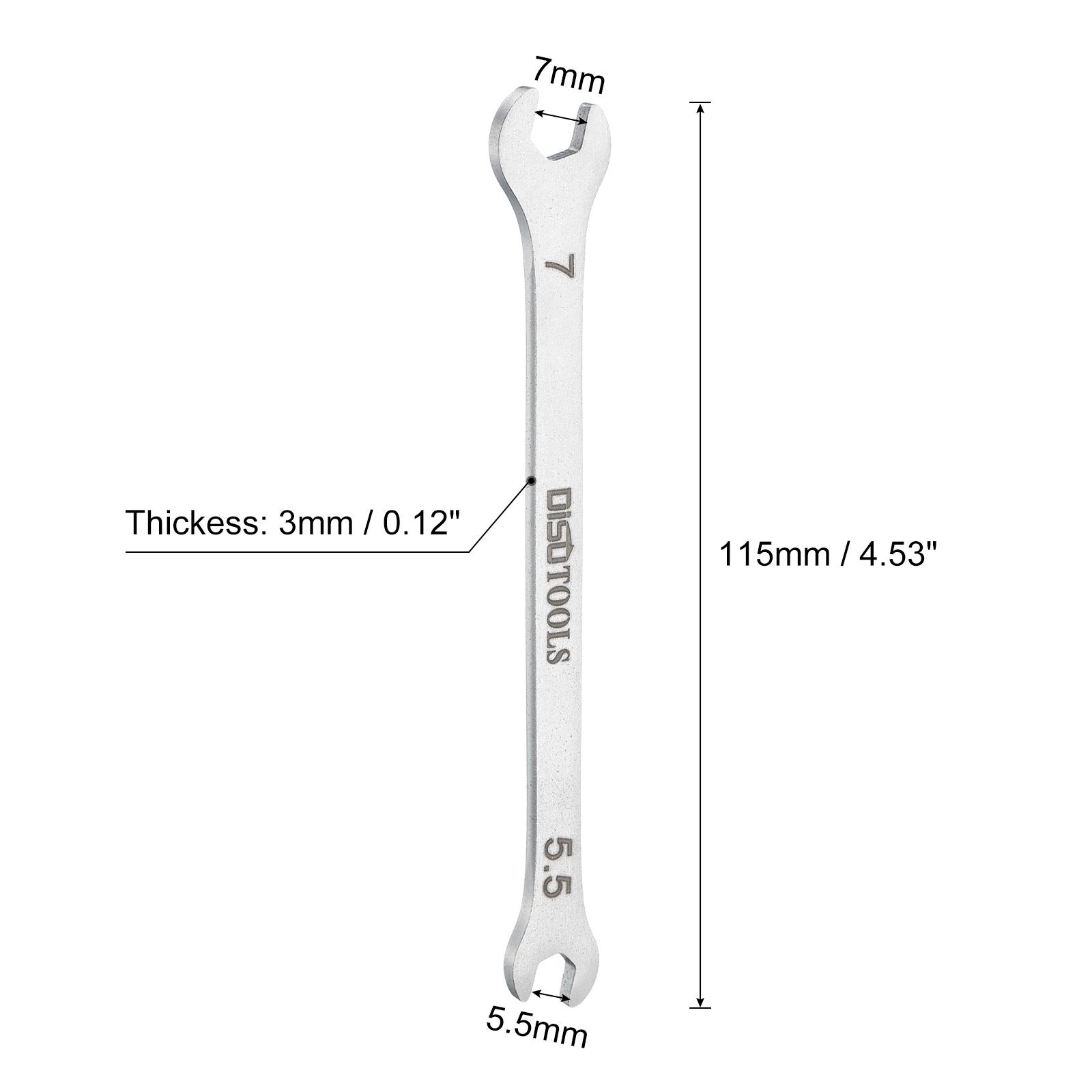 

1/2pcs Thin Open End Wrench 5.5-32mm Metric Sandblasting Plated Stainless Steel Double Ended Slim Spanner for General Repairs 1pcs