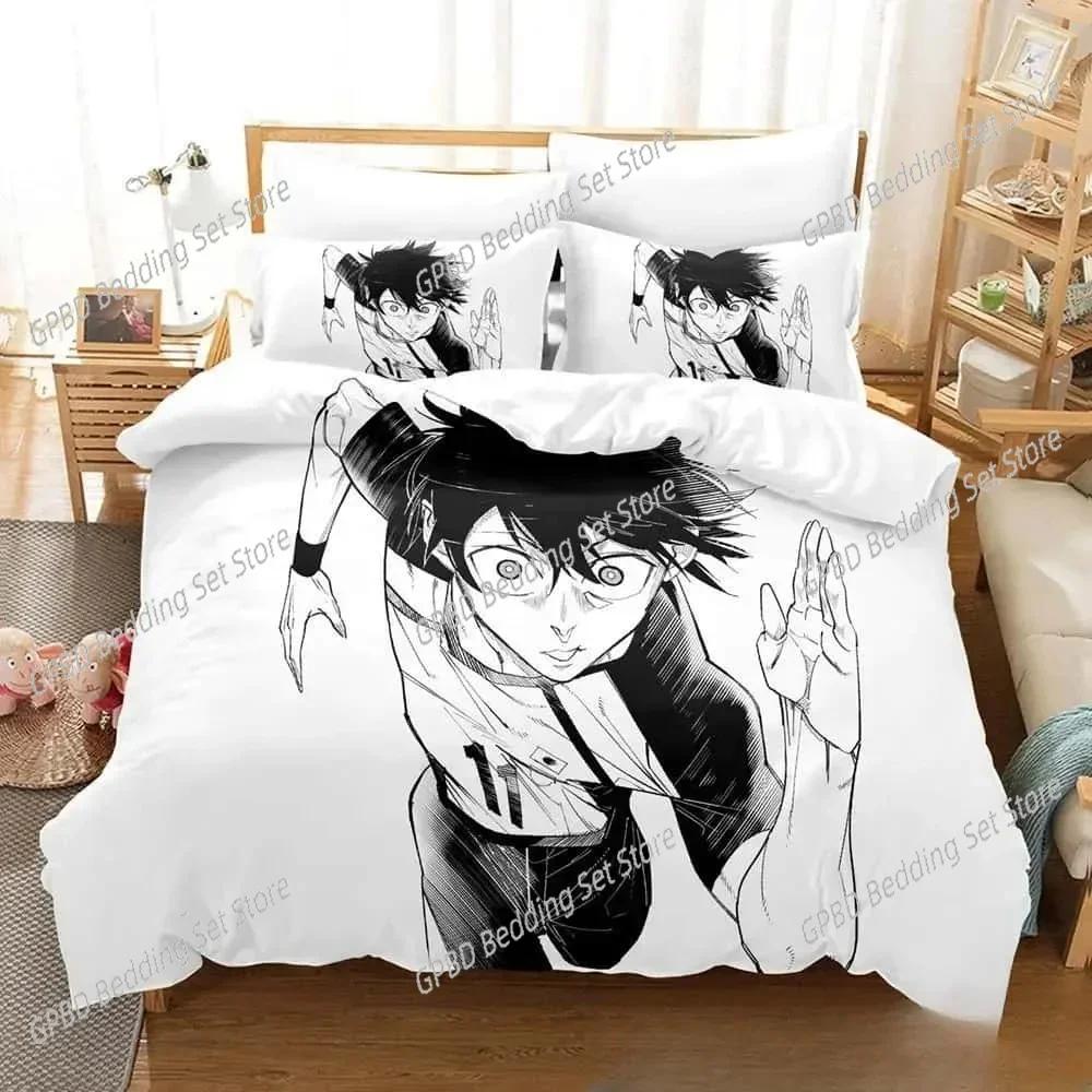 Fashion 3D Print Anime Blue Lock Comfortable Duvet Quilt Cover Pillowcase Bedding Set Children Bedroom Decoration Home Textile