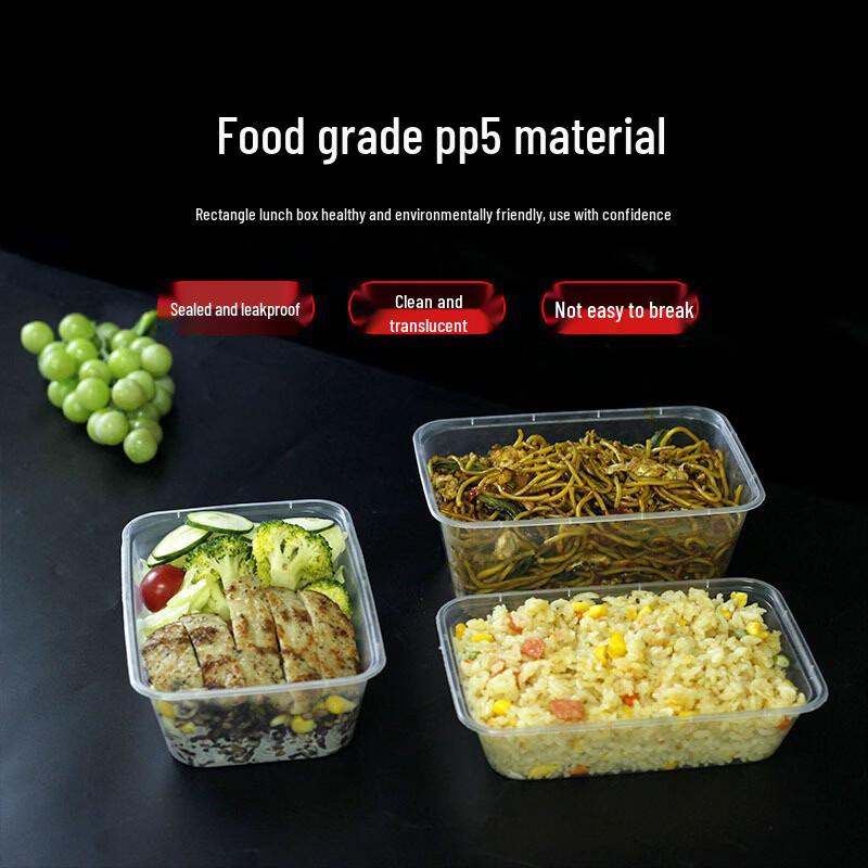 Libizheng Disposable Rectangular Food Containers with Lids