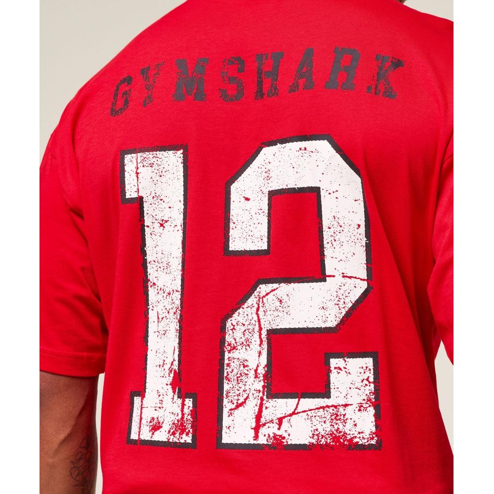 Gymshark Campus T shirT aThleTic Red A4b2j Rb6z