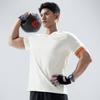 Li Ning Fitness Series Solid Color Moisture Wicking Quick Dry Crew Neck Short Sleeve T-Shirt Men Tops Off-White ATSU473-7