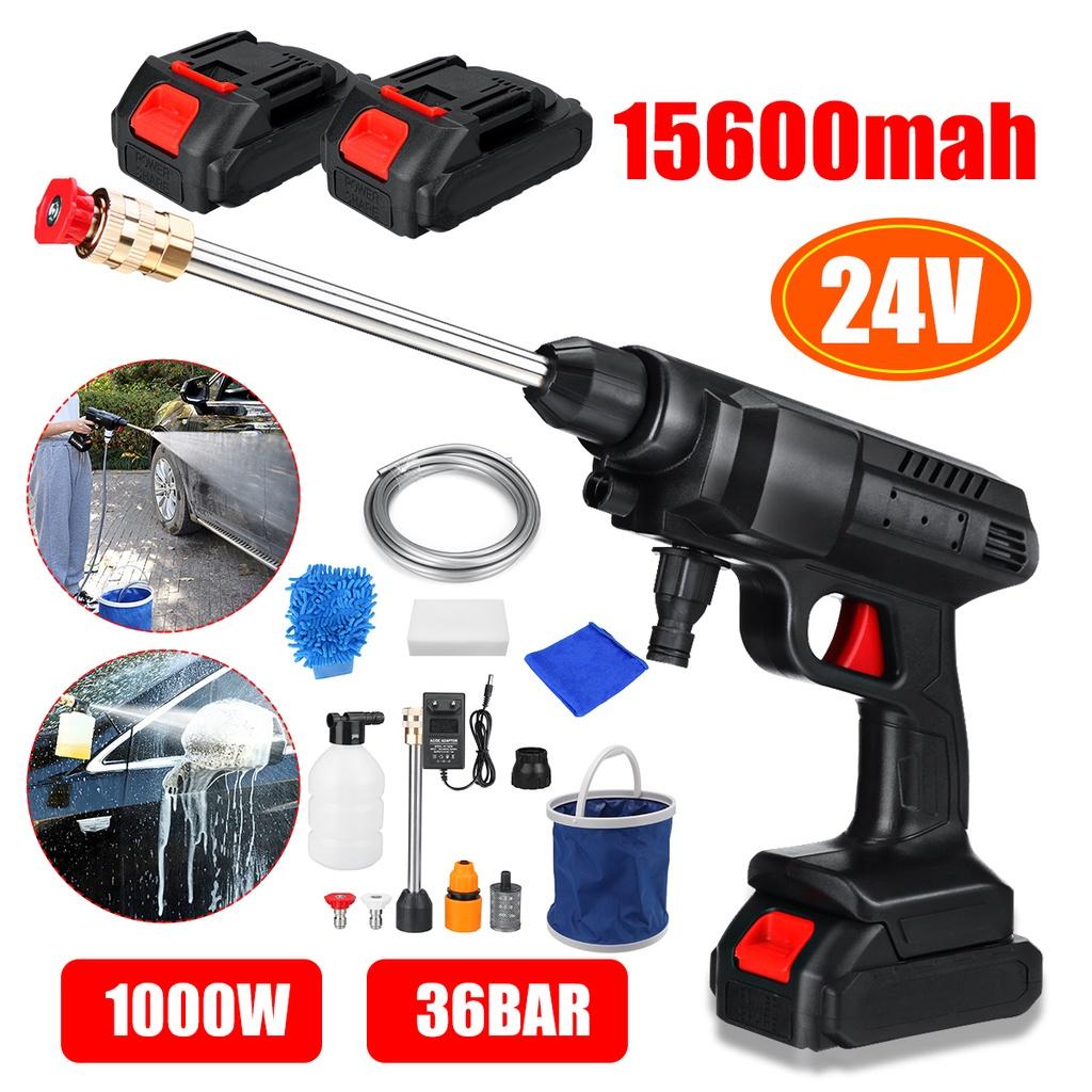 24V Cordless Portable High Pressure Wash Guns Electric Car Washer Machine Water Battery Power Washer Auto Spray 400W