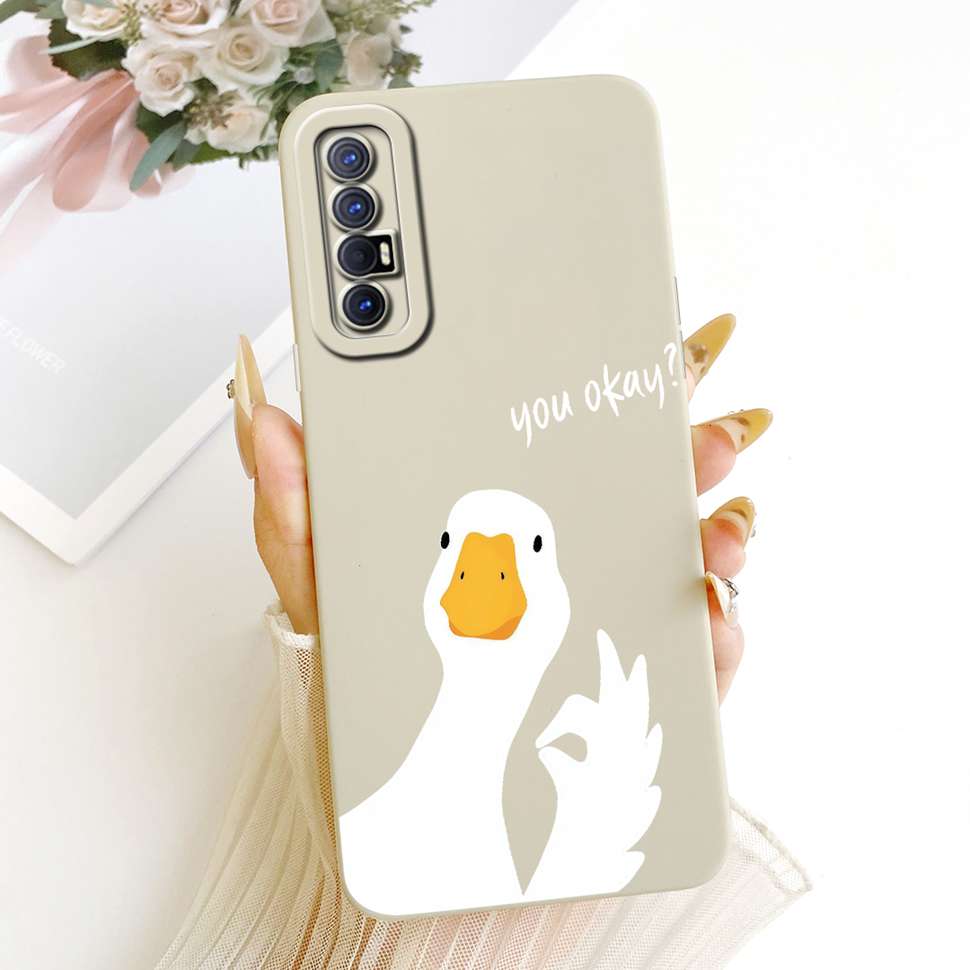 For Oppo Reno3 Pro 5G PCRM00 Case Cute Cartoon Cat Rabbit Silicone Back Cover For Reno 3 Pro PCRT00 CPH2009 Phone Cases Capa