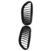 2 adet Ön Tampon Böbrek Izgara Izgara Parlak Siyah Yarış Izgaraları BMW E63 E64 650i M6 2004 2005-2010 için 51137008915 51137008916