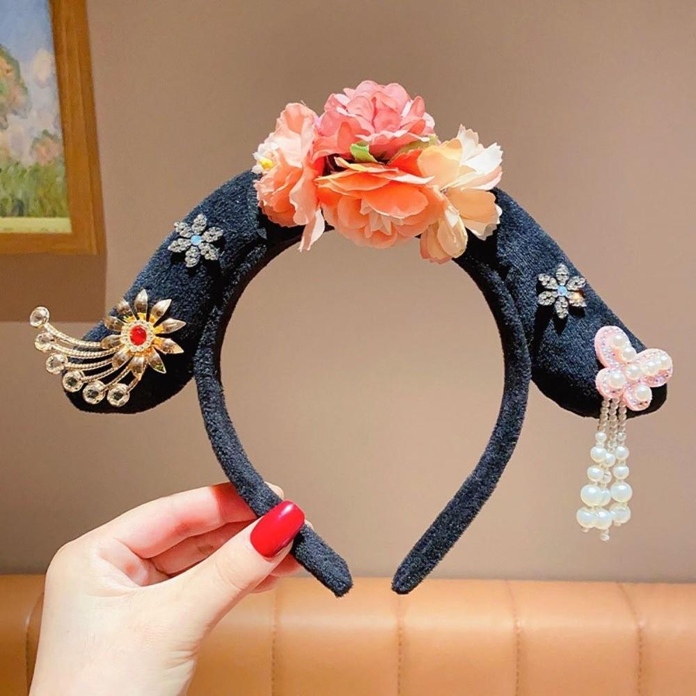 Pearl Hanfu Headband Bow Ancient Style Hair Hoop Antique Chinese Style Headwear  Headwear